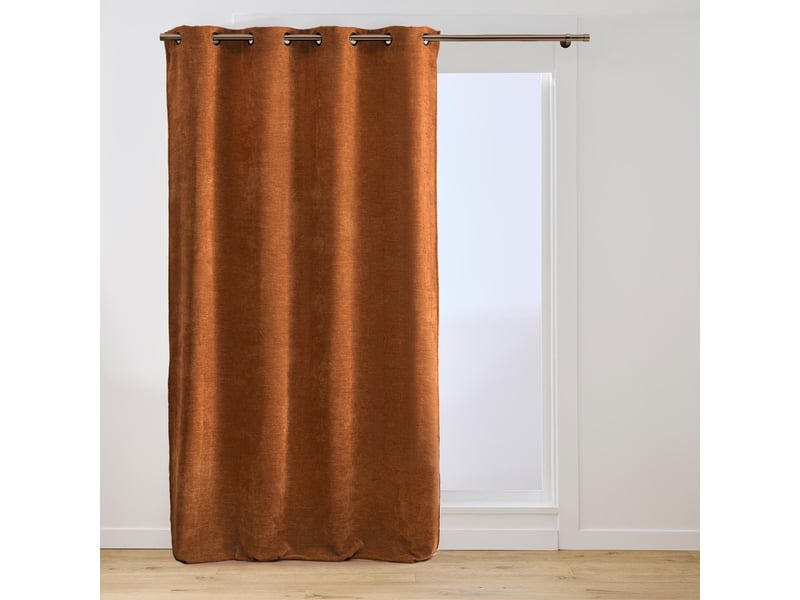  Rideau tamisant à œillets en velours chenille 140x260 cm  - Conforama A