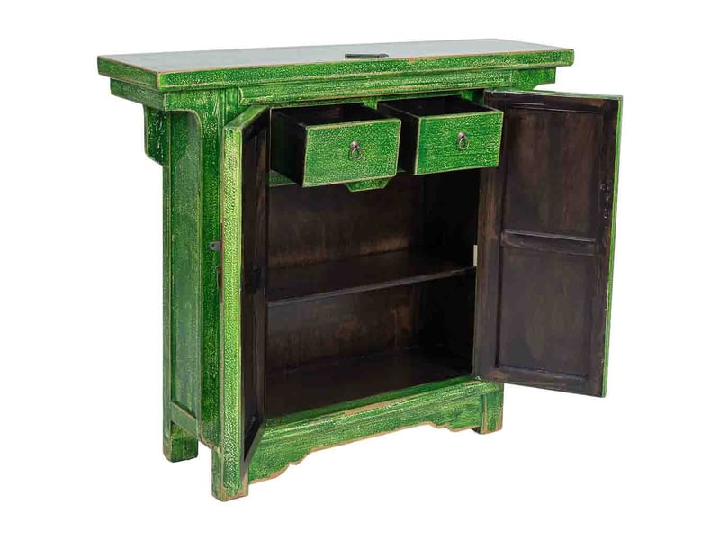  Meuble d'entrée en bois vert 100x28x86 cm h  - Conforama E