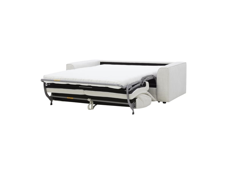 Canape droit convertible beige 3 places  - Conforama L
