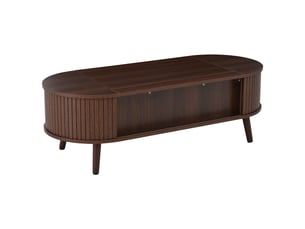 Table basse  coloris bois foncé <strong></strong> <strong>Sol Morn</strong> - 50 cmx120 cm