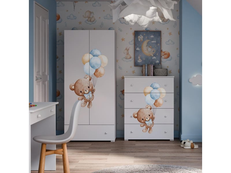  Commode enfant emily sweet bear - blanc, thème petit ours EMILY/B/NPL/SWEET BEAR - Conforama B