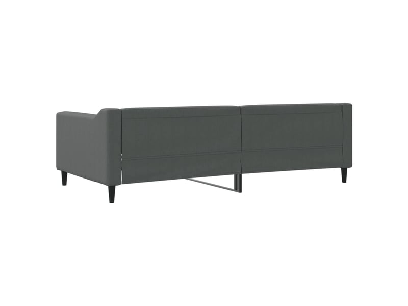  Lit simple- lit adulte -  lit de repos gris foncé 100x200 cm tissu  - Conforama D