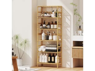 Vitrine coloris naturel 6 étagère(s) <strong></strong> <strong></strong> - 60 cmx161 cm