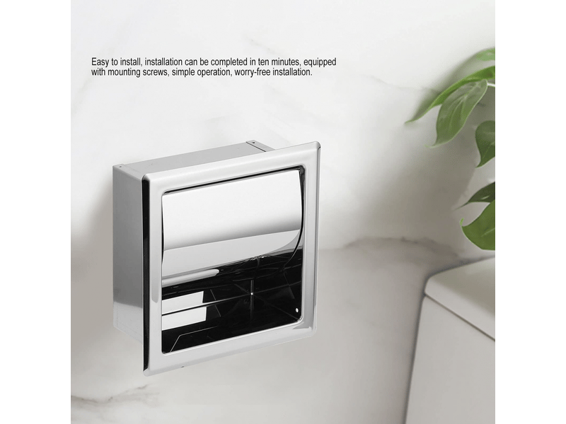  Distributeur de serviettes en papier, boîte à mouchoirs étanche en acier inoxydable, montage mural  - Conforama B