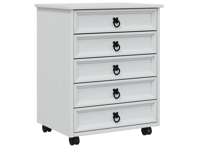  Caisson roulant de bureau avec tiroirs corona blanc shl1009  - Conforama A