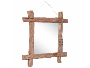 Miroir  à fixer coloris marron <strong></strong>  <strong></strong> - 70 cm x 70 cm