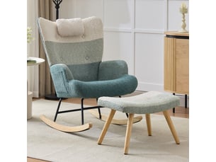 Fauteuil fixe  <strong></strong> Tissu bouclette multicolore