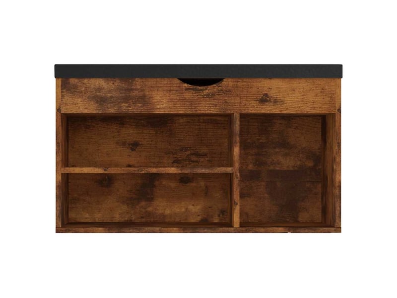  Banc à chaussures, meuble à chaussures avec coussin chêne fumé bois d'ingénierie  - Conforama E