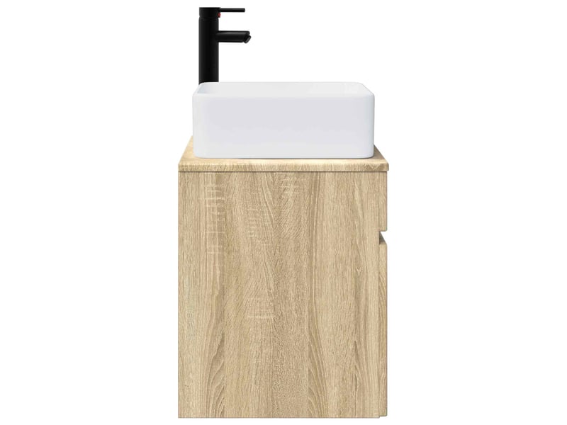  Meuble de lavabo mural, rangement salle de bain chêne sonoma 49x41x63 cm shl731  - Conforama C