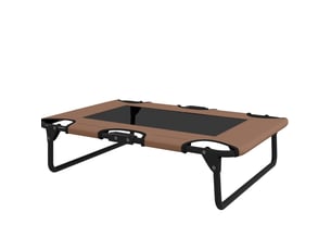 Lit enfent pliable  75 x 51 x 18 cm – marron – maille respirante, usage intérieur extérieur