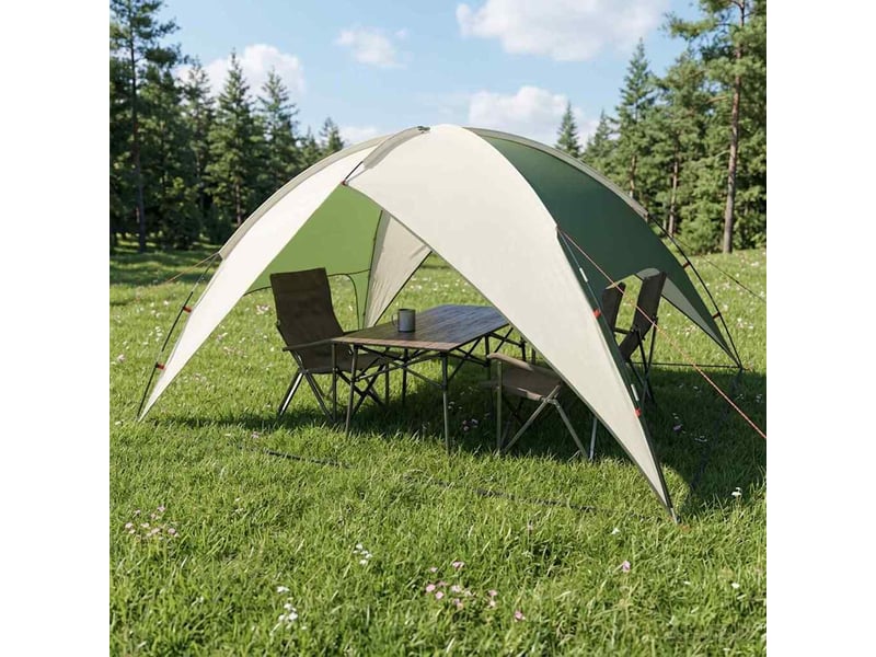  Tente de camping avec un abri imperméable 4 personne vert shl60038  - Conforama B