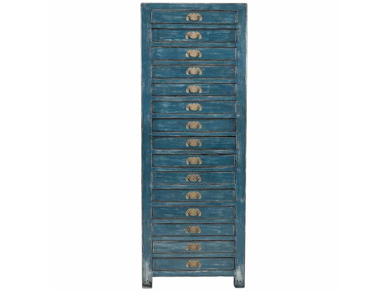  Commode en bois bleu 60x40x164 cm h  - Conforama B
