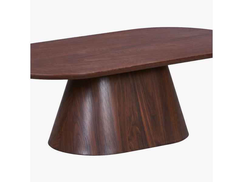  Table basse ovale couleur bois foncé 120 cm  - Conforama D