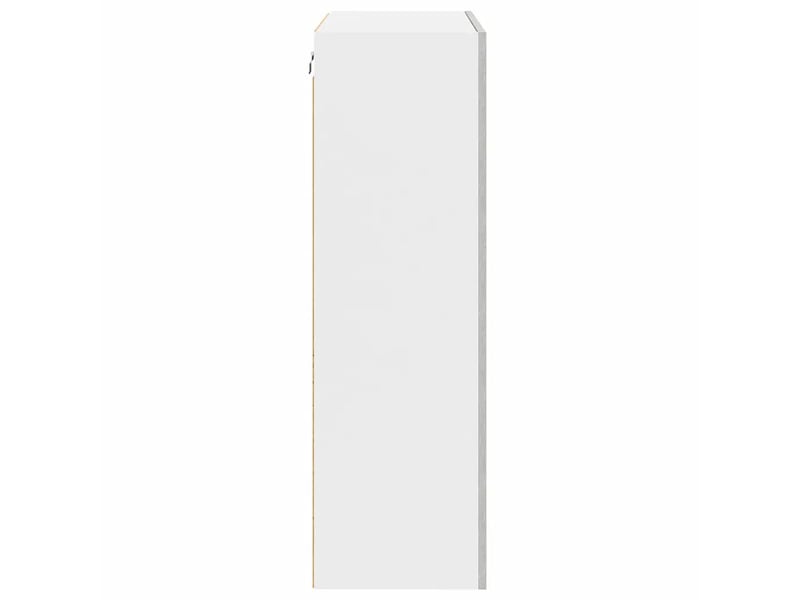  Armoire suspendue moderne grande capacité rangement intérieur 60 x 31 x 100 cm en bois d'ingénierie gris béton 02_0053396  - Conforama D