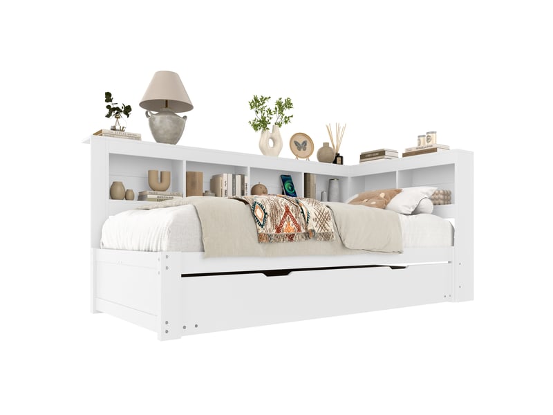  Lit convertible en pin blanc 90x200 cm  - Conforama A