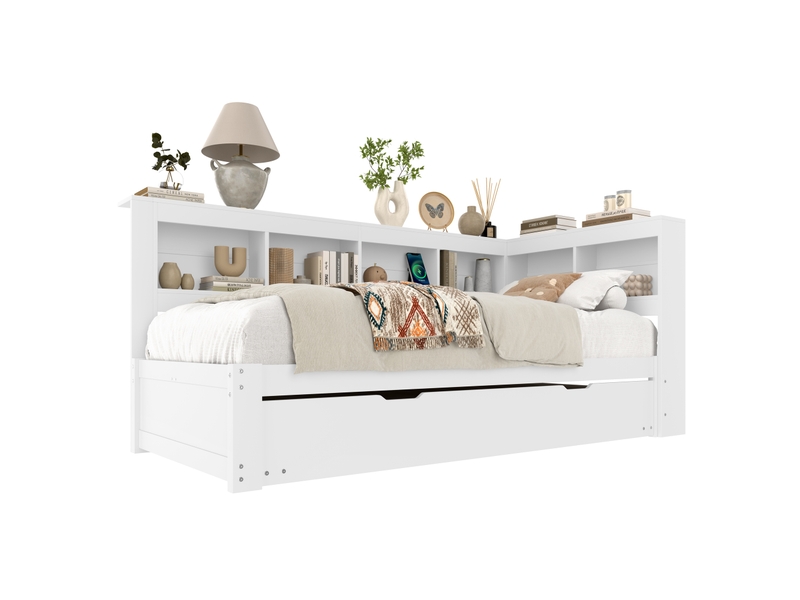  Lit convertible en pin blanc 90x200 cm  - Conforama A