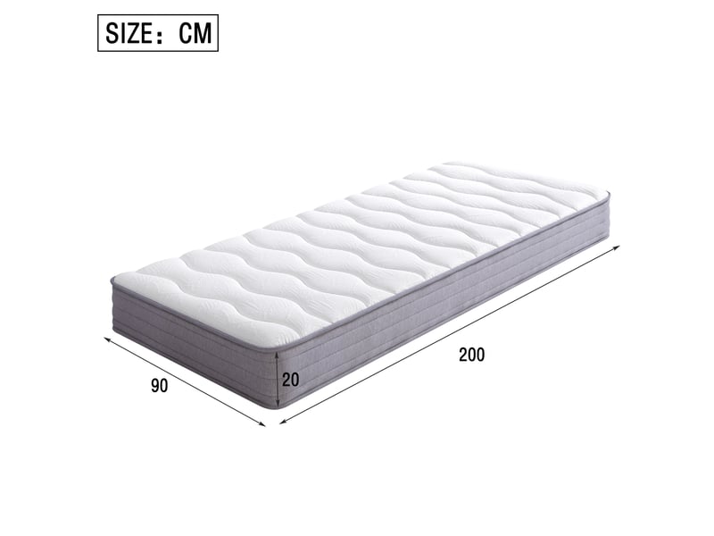  Lit coffre rembourré tcqpz 90 x 200 cm led multicolore usb usb-c avec matelas à ressorts gris  - Conforama D