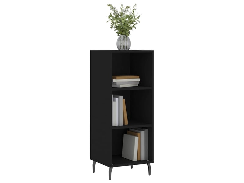 Buffet - bahut - meuble de rangement noir 34,5x32,5x90 cm bois d'ingénierie  - Conforama C