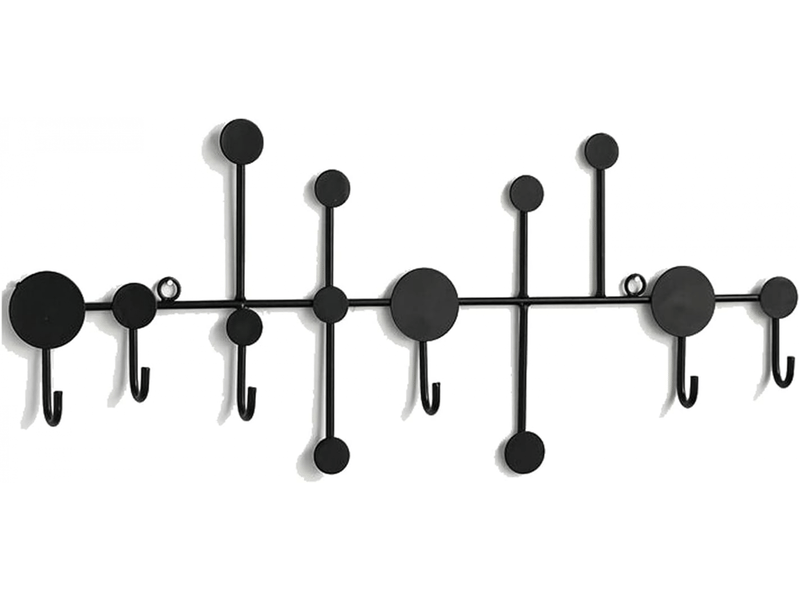 Porte-manteau mural avec 6 crochets, polyvalent, pour suspendre manteaux, sacs à dos, chapeaux, noir - xjd001167zls XJD001167ZLS - Conforama A