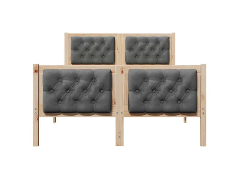  Lit double- lit adulte -  cadre de lit gris foncé 120 x 190 cm pin massif  - Conforama D