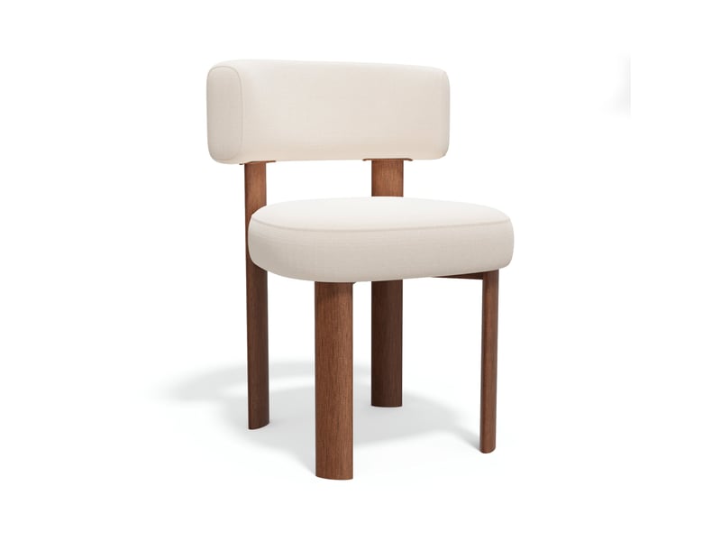  Lot de 2 chaises en velours chenillé crème rich SC47VCCR - Conforama A