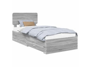 Lit simple 100x200 cm    coloris gris