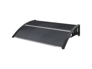 Auvent extérieur en polycarbonate anti-uv 100 x 80 cm pour portes et fenêtres
