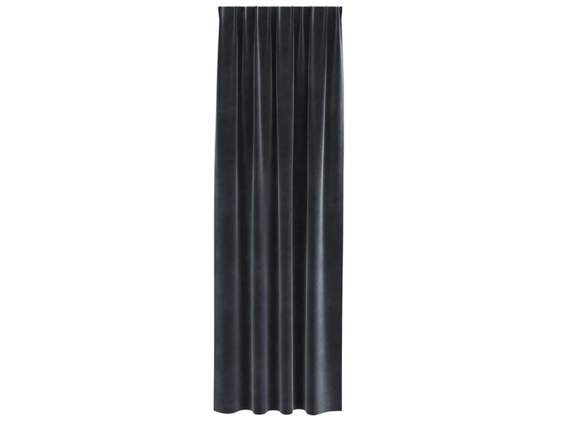  Lot de 2 rideaux, rideaux de fenêtre gris foncé 140 x 260 cm velours cf44072  - Conforama D
