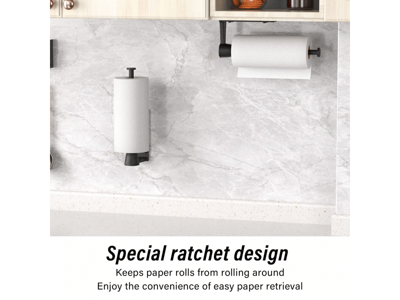  Porte-essuie-tout mural en acier inoxydable, pour cuisine et salle de bain  - Conforama C