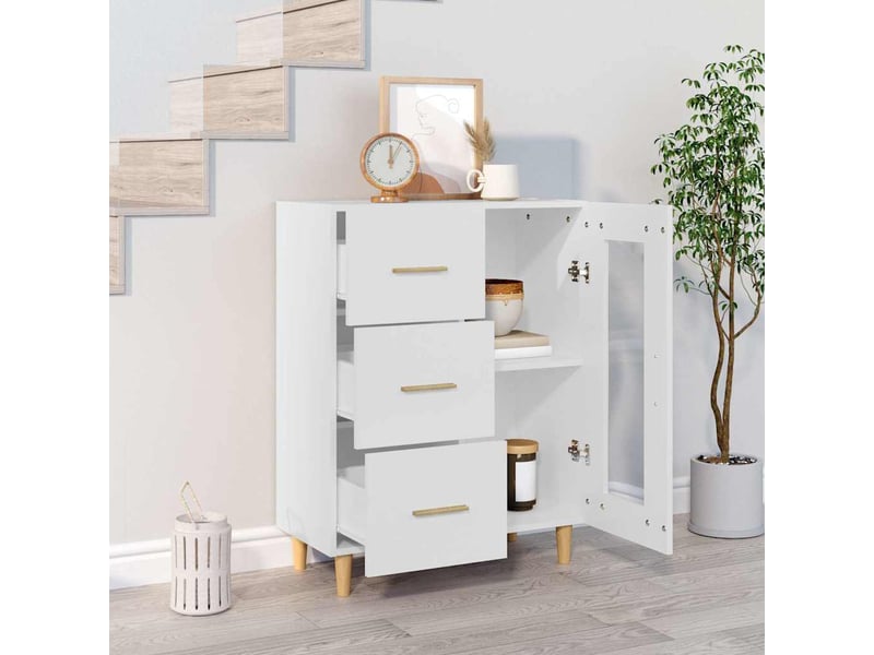  Buffet - bahut - meuble de rangement blanc 69,5x34x90 cm bois d'ingénierie  - Conforama C