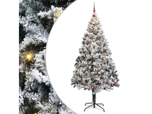 Sapin de noël artificiel, arbre de noël blanc 240 cm pvc, acier et plastique shl5351