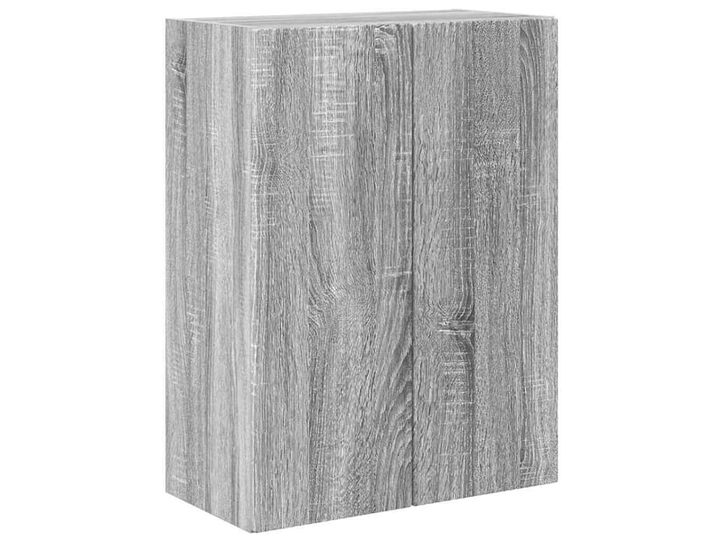  Meuble tv - banc tv - meuble de rangement mural 59,5 x 31 x 80 cm gris sonoma bois d'ingénierie  - Conforama A