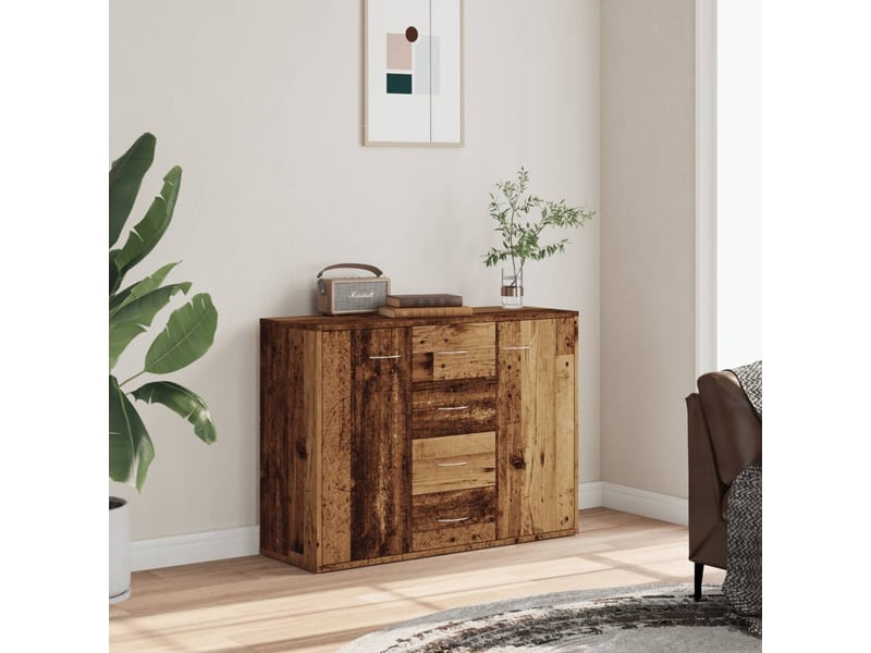  Buffet - bahut - meuble de rangement vieux bois 88x30x64 cm bois d'ingénierie  - Conforama C