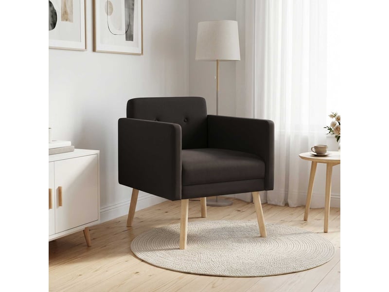  Vidaxl fauteuil d'appoint noir velours  - Conforama B