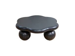 Table basse floral(e) coloris noir ULEVR  - 79 cmx79 cm