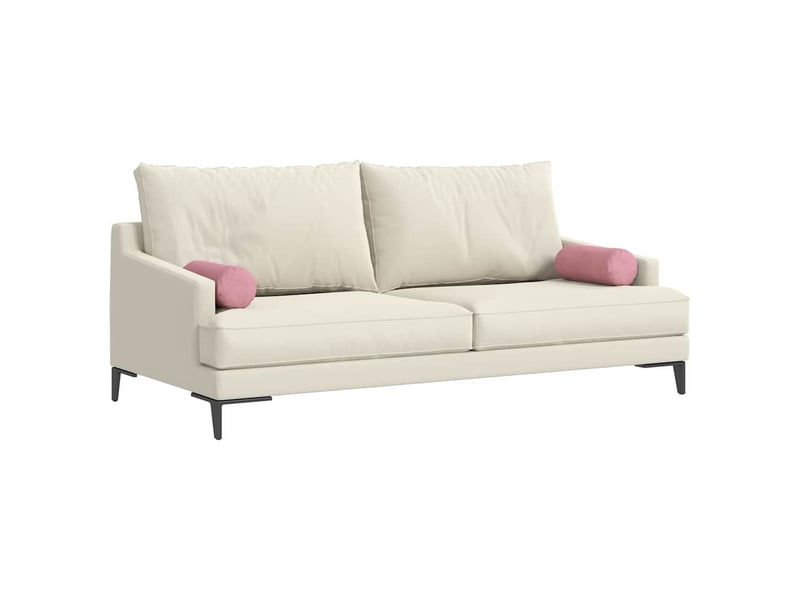  Lot de 2 coussins d'accent, coussins décoratifs, coussins lombaires rose ø 15 x 40 cm cf56749  - Conforama C