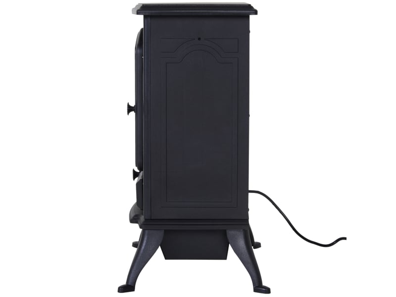  Cheminée électrique avec chauffage, effet flammes led, 10002000 w, poêle noir autonome  - Conforama E