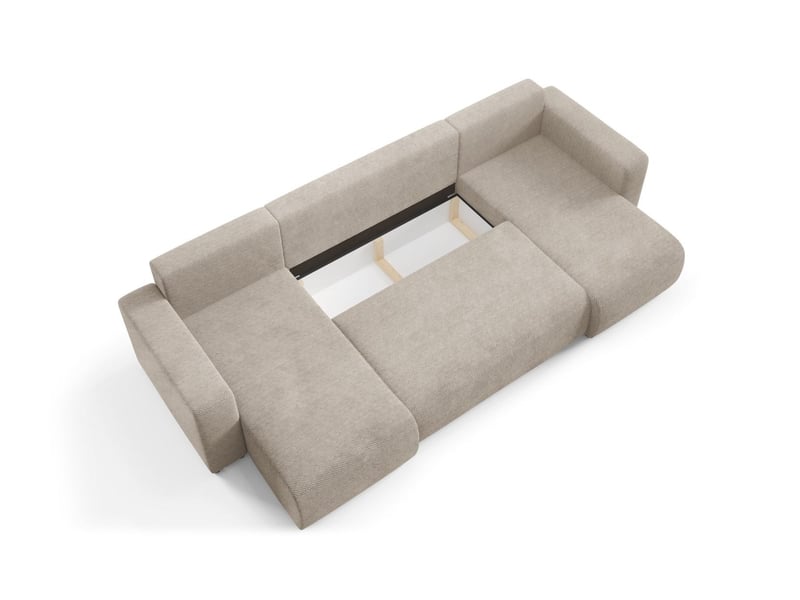  Canapé d'angle convertible evora u beige  - Conforama E