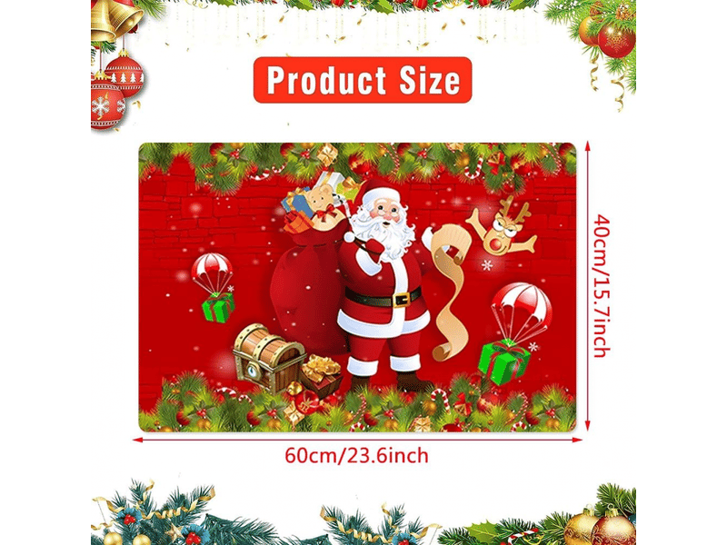  Tapis de sol de noël, paillasson motif décoratif d'intérieur, tapis de bain pour salle et chambre 40 x 60cm  - Conforama B