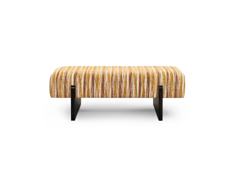  Banc en tissu tramé à motif moutarde vog 1VOGTTMMT - Conforama C