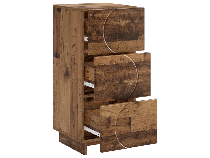 Buffet salon, buffet de rangement bois ancien 33,5x34,5x75 cm bois d'ingénierie shl14978 - Conforama C