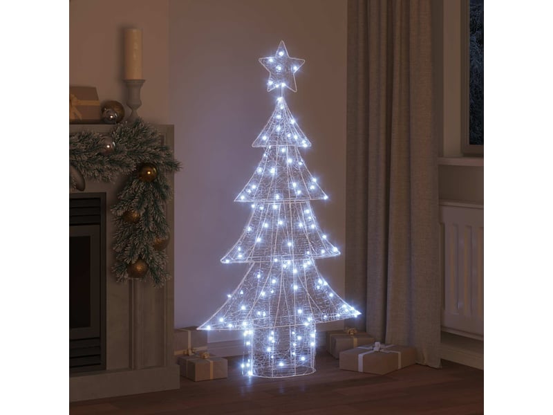  Sapin de noël - arbre de noël 160 led blanc froid 150 cm acrylique  - Conforama C