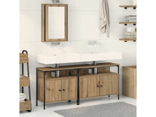Ensembles de salle de bain, meubles de salle de bain 3 pièces marron 80 x 30 x 60 cm cf64781