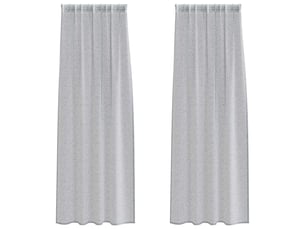 Lot de 2 rideaux en voile, voilage gris foncé 245 x 140 cm polyester cf43929