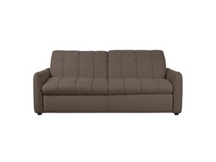 Canapé roma 2 places convertible avec relax électrique en tissu - marron