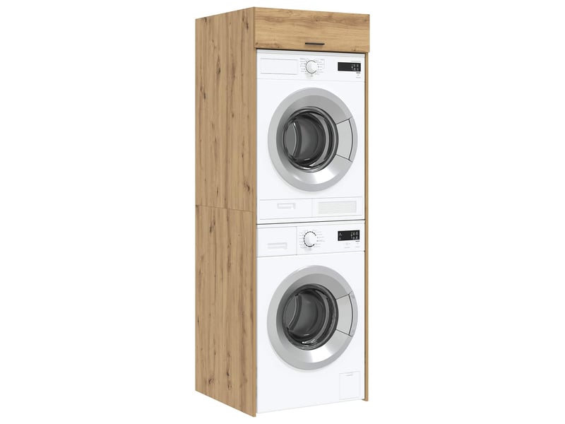  Armoire pour machine à laver chêne artisanal 67,5x68x200 cm  - Conforama C