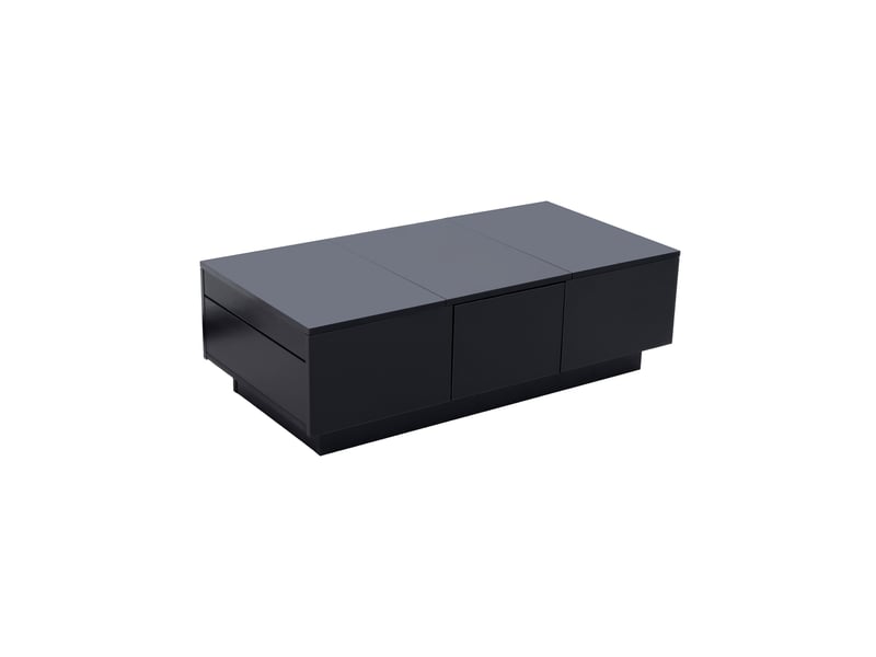  Table basse noir, rangement, design moderne, structure robuste, finition haut de gamme, entretien facile, gain de place - salon  - Conforama B