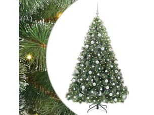 Sapin de noël artificiel, arbre de noël avec 300 led vert 180 cm pe et pvc shl1512