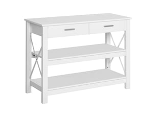 Console 2 tiroir(s)  coloris blanc <strong></strong> <strong></strong>