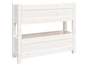 Jardinière - bac à fleurs blanc 77x25x66 cm bois massif de pin